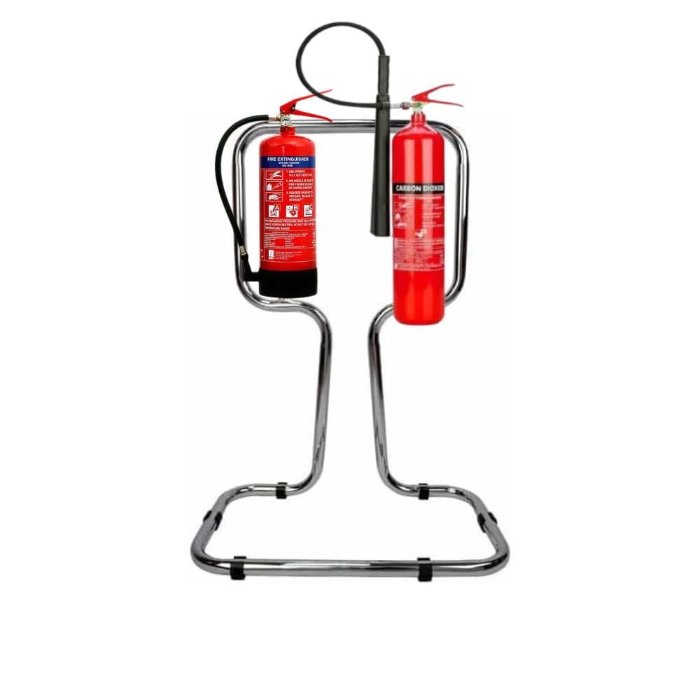 Double Fire Extinguisher Stand Chrome Double Fire Extinguisher Stand Chrome