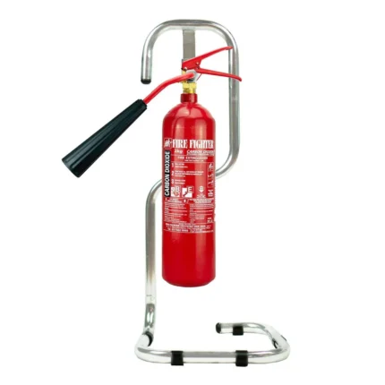 Single Fire Extinguisher Stand Chrome
